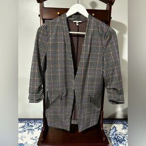 Maurices Black, White, Putple Plaid Blazer Women’s XS